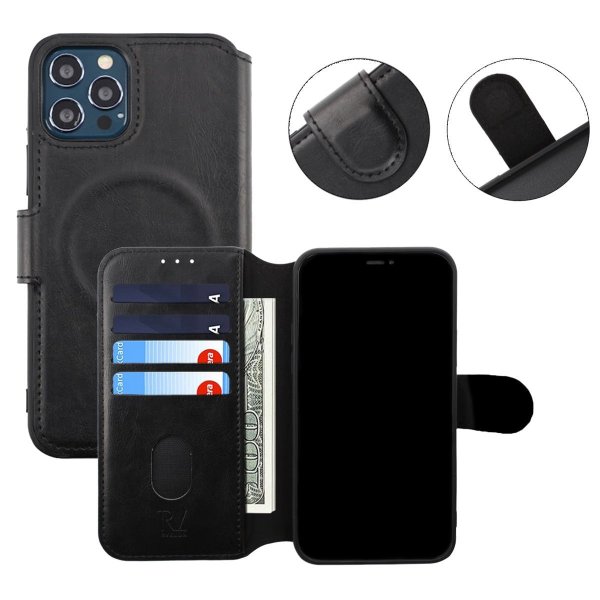 iPhone 12/iPhone 12 Pro Fodral 4 Kortfack MagSafe Svart