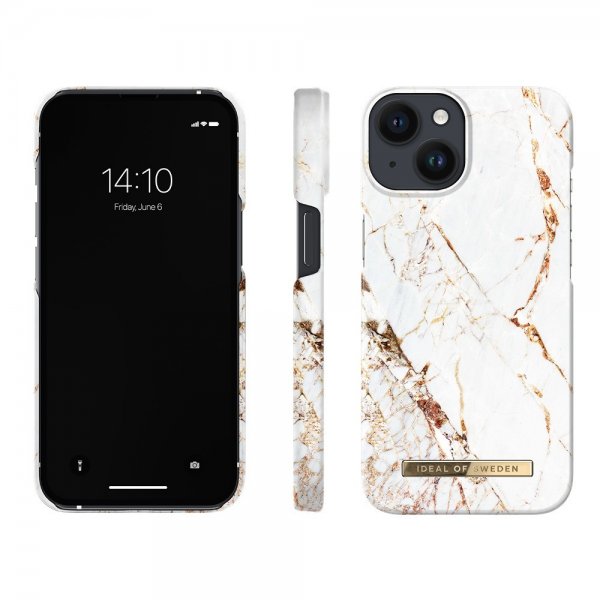 iPhone 13/14/15/16e/17e Skal Fashion Case MagSafe Carrara Gold