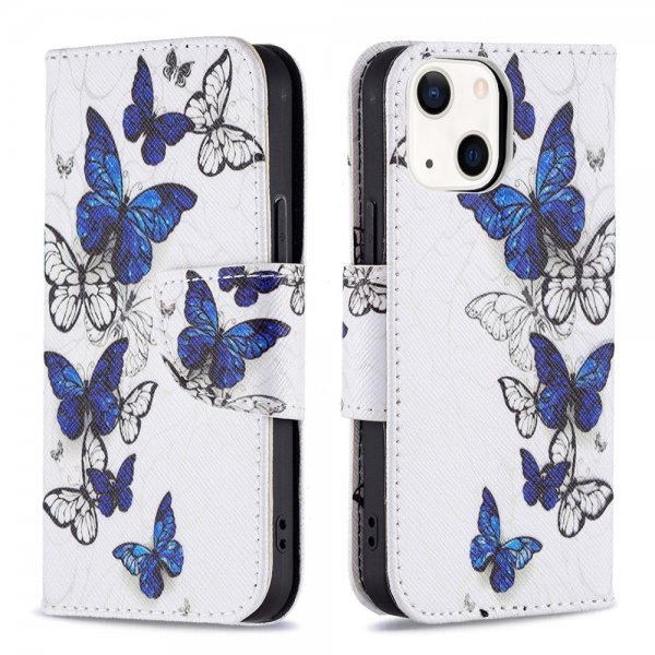 iPhone 13 Fodral Motiv Blåa Fjärilar