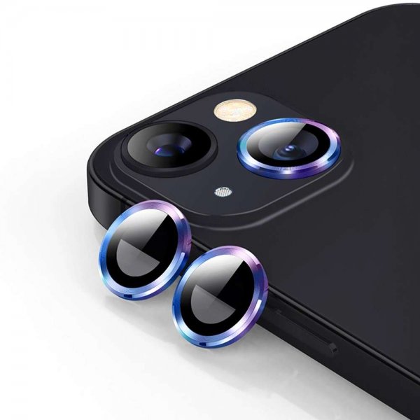 iPhone 13/iPhone 13 Mini Kameralinsskydd Härdat Glas Flerfärgad