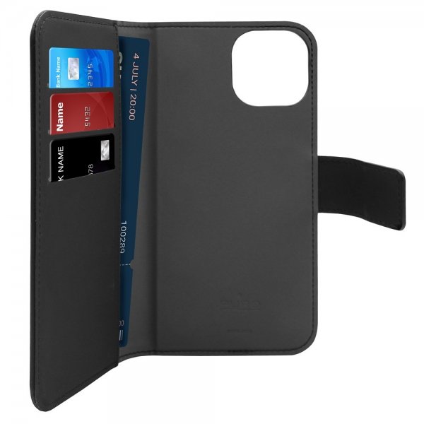 iPhone 13/iPhone 14 Fodral Detachable MagSafe Wallet Case Svart