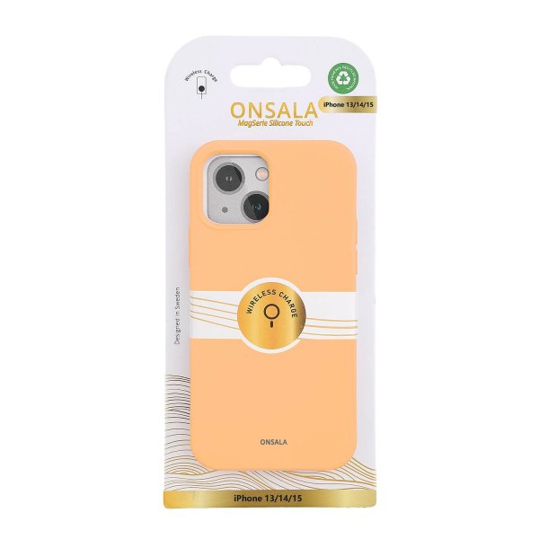 iPhone 13/iPhone 14/iPhone 15 Skal Silikonkänsla Apricot