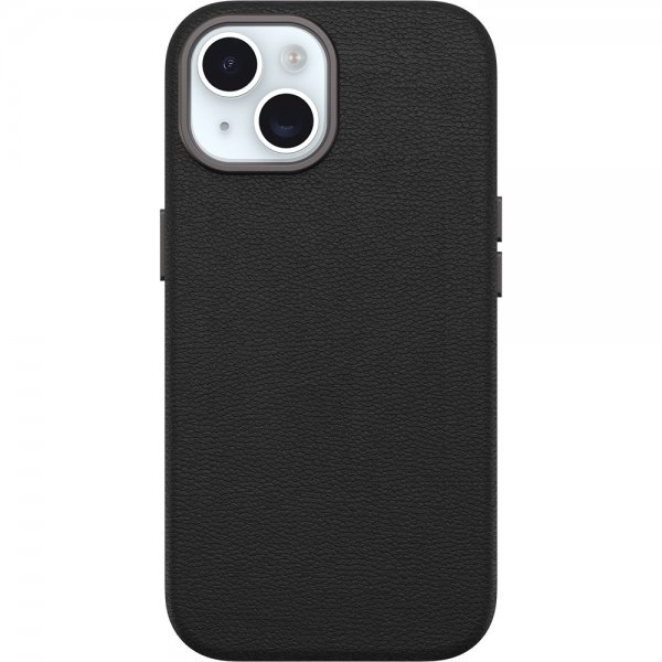 iPhone 13/14/15 Skal Symmetry Cactus Leather MagSafe Noir Ash