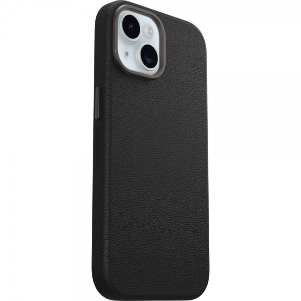 iPhone 13/14/15 Skal Symmetry Cactus Leather MagSafe Noir Ash
