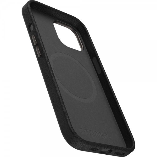 iPhone 13/14/15 Skal Symmetry Cactus Leather MagSafe Noir Ash
