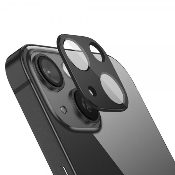 iPhone 13/iPhone 13 Mini Kameralinsskydd i Härdat Glas Svart