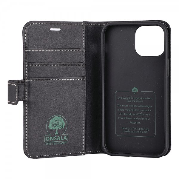 iPhone 13 Mini Fodral ECO Wallet Svart