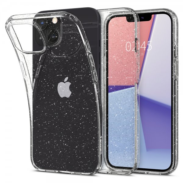 iPhone 13 Mini Skal Liquid Crystal Glitter Crystal Quartz