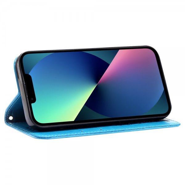 iPhone 13 Pro Fodral Blommönster Blå