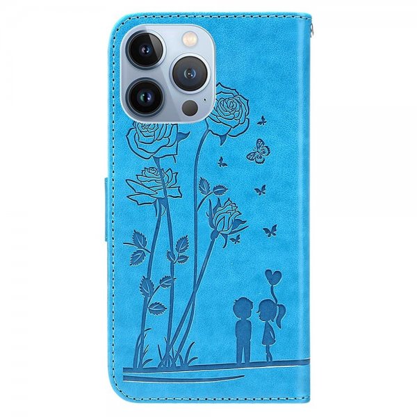 iPhone 13 Pro Fodral Blommönster Blå