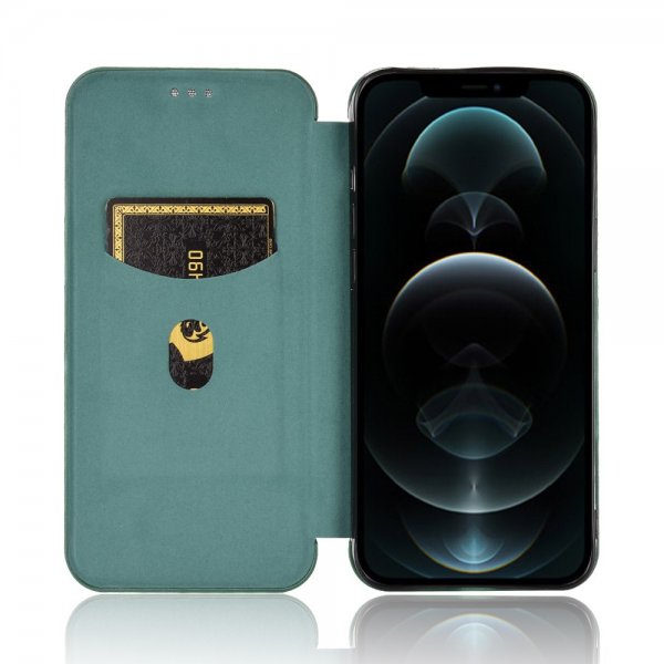 iPhone 13 Pro Fodral Kolfibertextur Grön