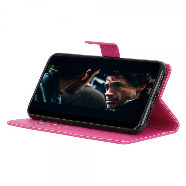 iPhone 13 Pro Fodral Litchi Magenta