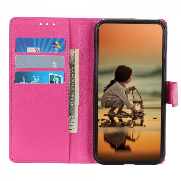 iPhone 13 Pro Fodral Litchi Magenta