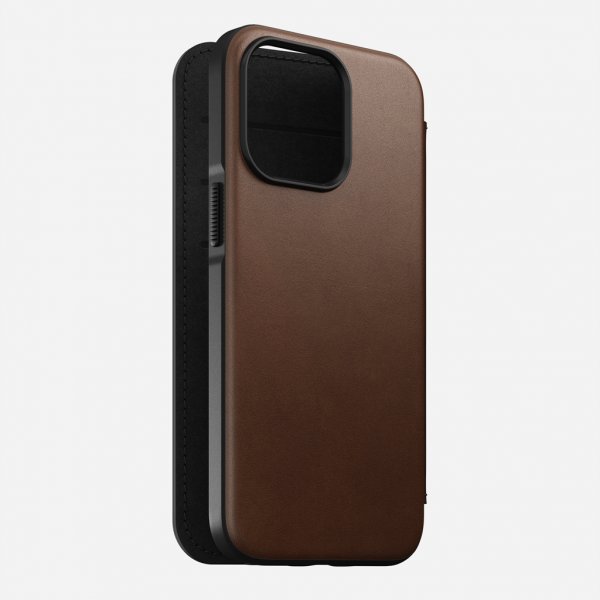iPhone 13 Pro Fodral Modern Leather Folio Rustic Brown
