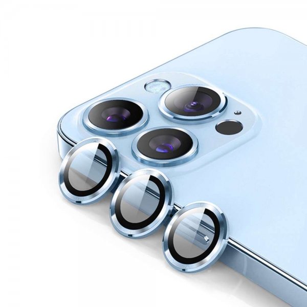 iPhone 13 Pro/iPhone 13 Pro Max Kameralinsskydd Härdat Glas Sierra Blue