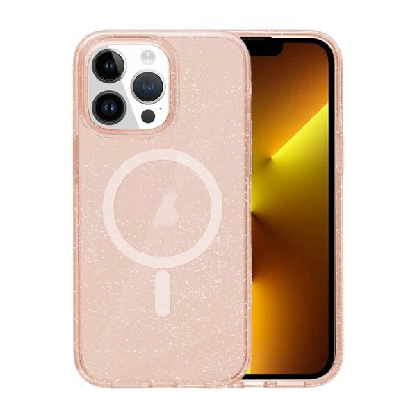 iPhone 13 Pro Max Skal Glitter MagSafe Guld