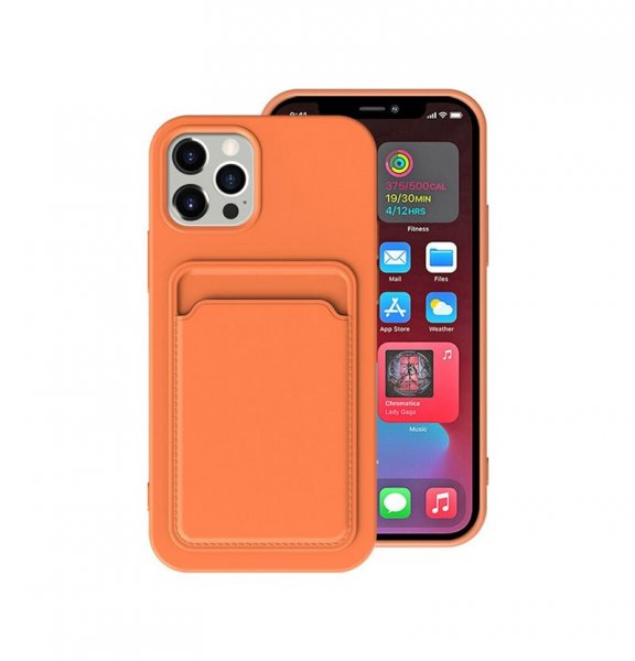 iPhone 13 Pro Max Skal Korthållare Orange