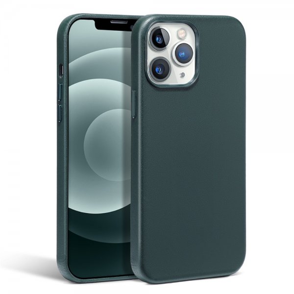iPhone 13 Pro Max Skal Äkta Läder MagSafe Grön