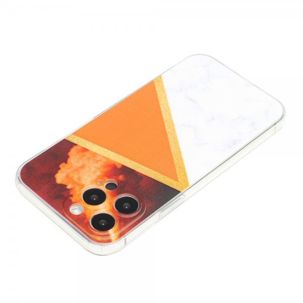 iPhone 13 Pro Max Skal Marmormönster Orange