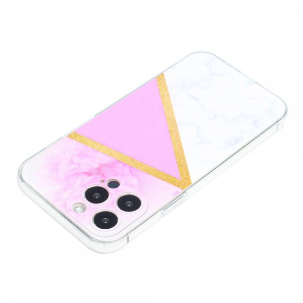 iPhone 13 Pro Max Skal Marmormönster Rosa