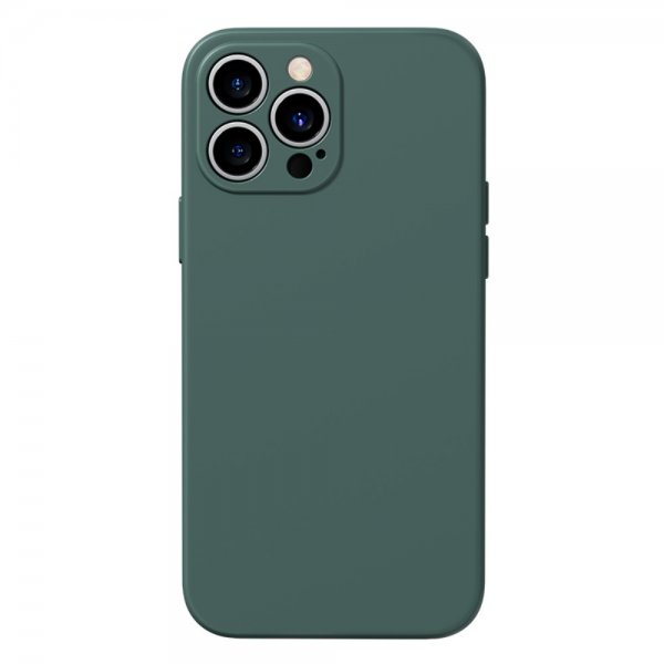 iPhone 13 Pro Max Skal Silikon MagSafe Midnight Green