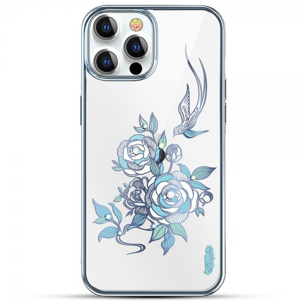 iPhone 13 Pro Skal Blommönster Blå