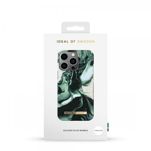 iPhone 13 Pro Skal Fashion Case Golden Olive Marble