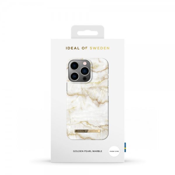 iPhone 13 Pro Skal Fashion Case Golden Pearl Marble