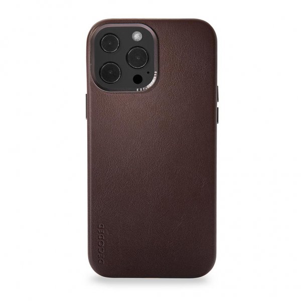 iPhone 13 Pro Skal Leather Backcover Chocolate Brown