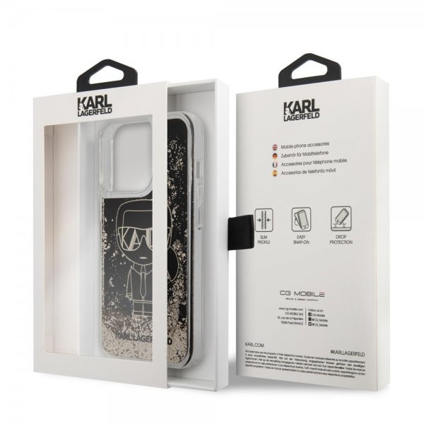 iPhone 13 Pro Skal Liquid Glitter Gatsby Svart