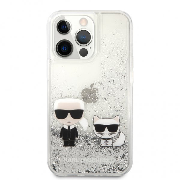 iPhone 13 Pro Skal Liquid Glitter Silver