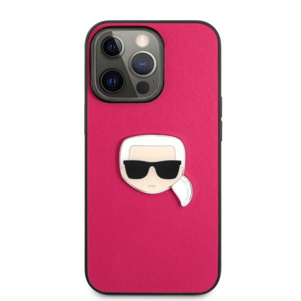 iPhone 13 Pro Skal Metal Logo Rosa