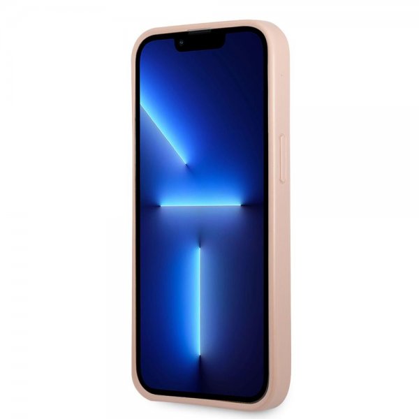 iPhone 13 Pro Skal Saffiano Double Cardslot Rosa