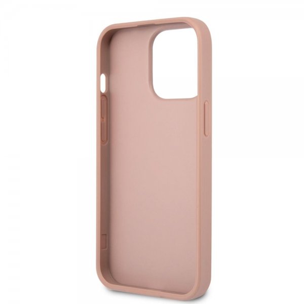 iPhone 13 Pro Skal Saffiano Metal Triangle Rosa