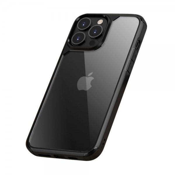 iPhone 13 Pro Skal Transparent Baksida Stöttålig Svart