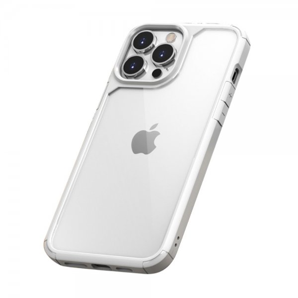 iPhone 13 Pro Skal Transparent Baksida Stöttålig Vit