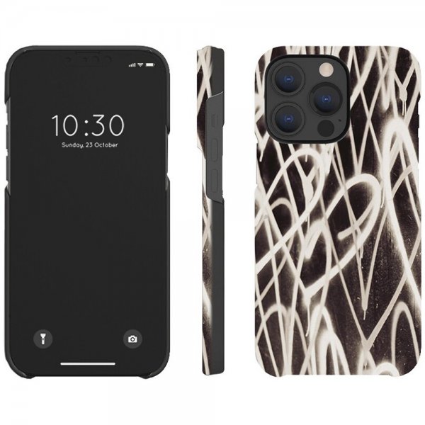 iPhone 13 Pro Skal Växtbaserat Graffiti Heart Black White