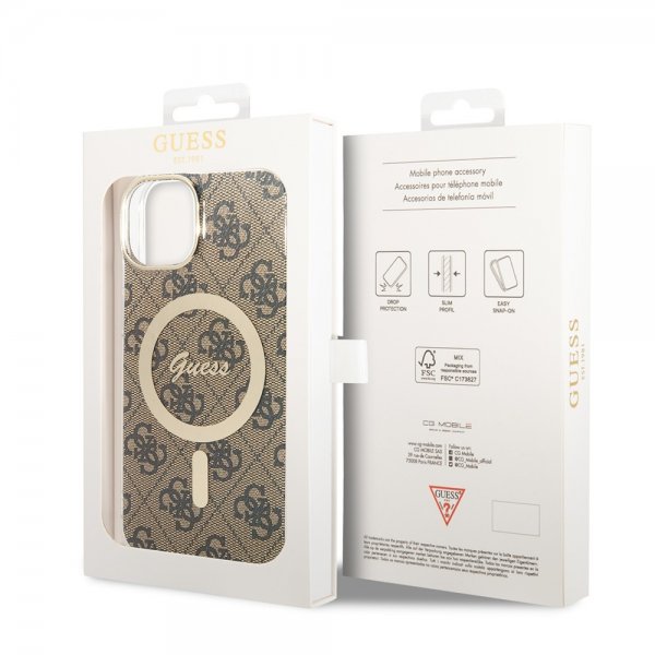 iPhone 13 Skal 4G Pattern MagSafe Brun
