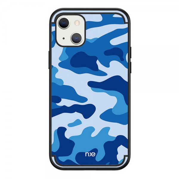 iPhone 13 Skal Kamouflage Blå