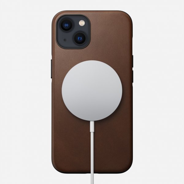 iPhone 13 Skal Modern Leather Case Rustic Brown
