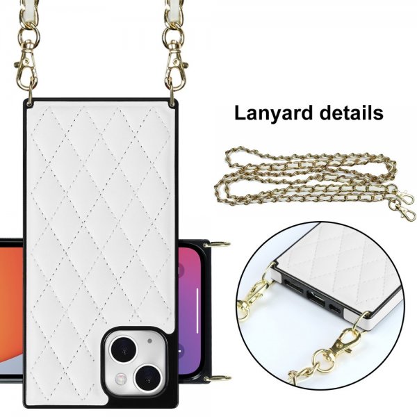 iPhone 13 Skal Square med Strap Vit
