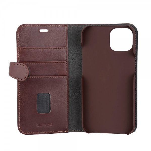 iPhone 13/14/15 Fodral 2-in-1 Detachable Wallet Brun