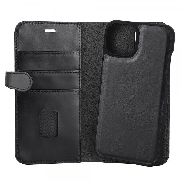 iPhone 13/14/15 Fodral 2-in-1 Detachable Wallet Svart