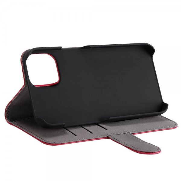 iPhone 13/iPhone 14 Fodral med Kortfack Röd