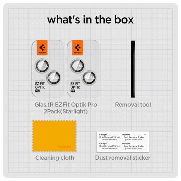 iPhone 14/iPhone 14 Plus Kameraskydd GLAS.tR EZ Fit Optik Pro Starlight 2-pack