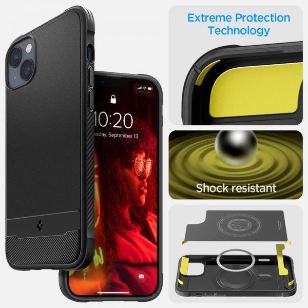 iPhone 14 Plus Skal Rugged Armor MagFit Matte Black