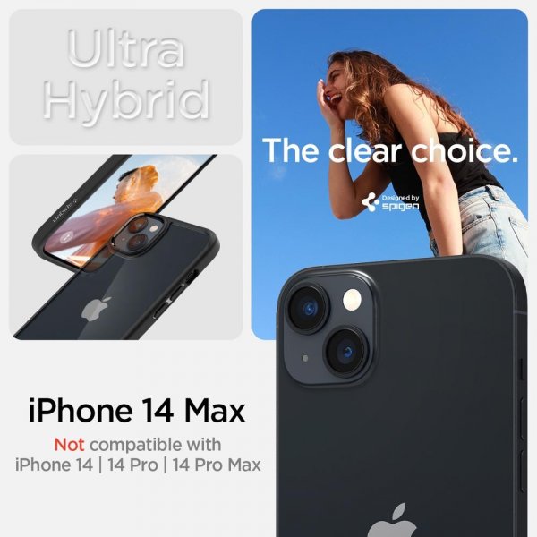iPhone 14 Plus Skal Ultra Hybrid Matte Black