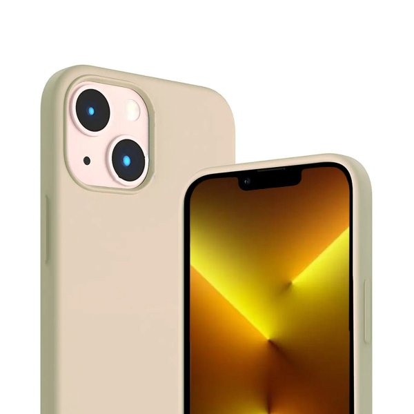 iPhone 14 Skal Silikon MagSafe Beige