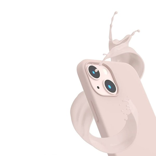 iPhone 14 Skal Silikon MagSafe Sandrosa