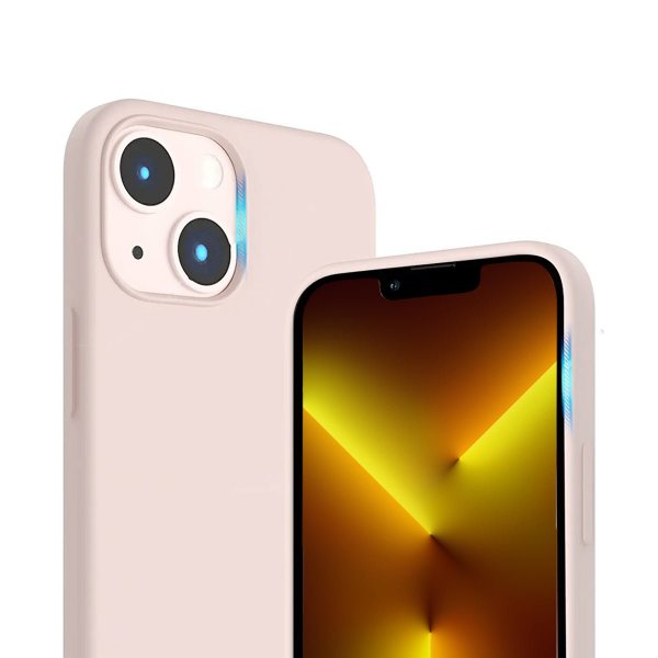 iPhone 14 Skal Silikon MagSafe Sandrosa